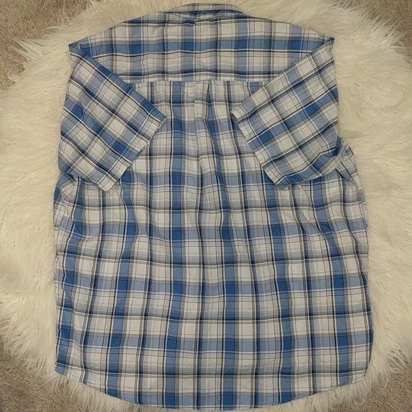 Wrangler Plaid Short Sleeve Shirt | L - Picture 3 of 3